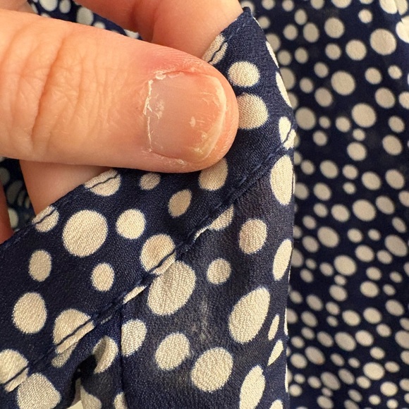 Short Sleeve The Limited Blue and White Blouse Size Extra Small - Picture 8 of 9